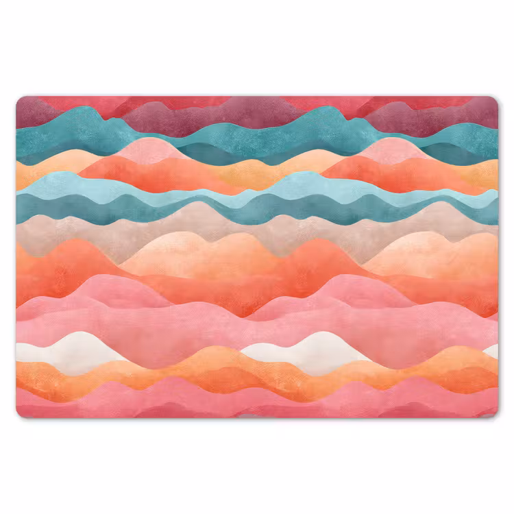 Placemat - 6 stuks - Golven - Kleurrijk - Abstract — 7