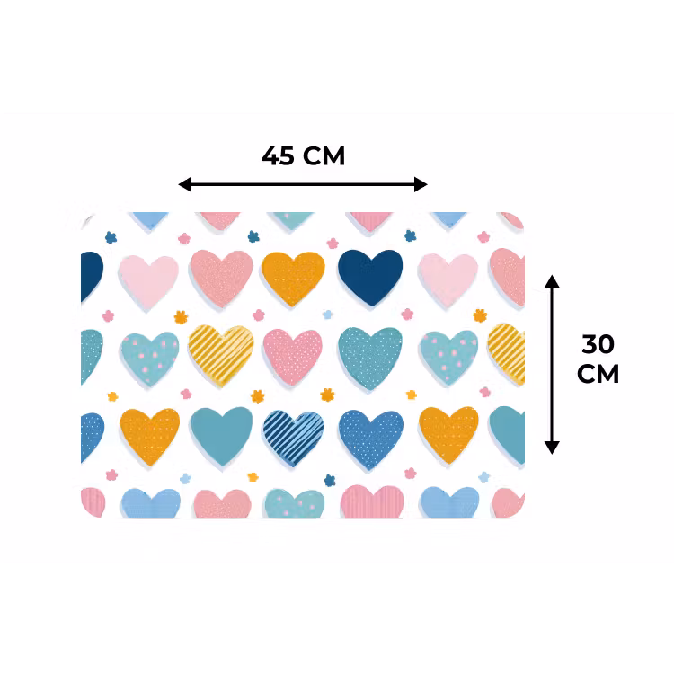 Placemat - 6 stuks - Hartjes - Pastel - Patroon — 3