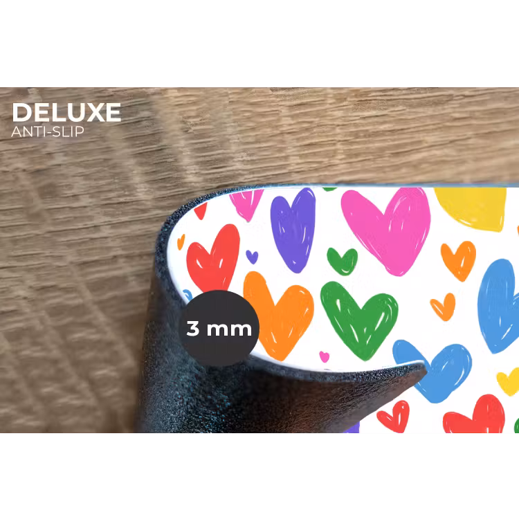 Placemat - 6 stuks - Hartjes - Patroon - Kleurrijk — 4