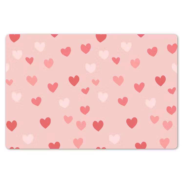 Placemat - 6 stuks - Hartjes - Patroon - Roze — 7