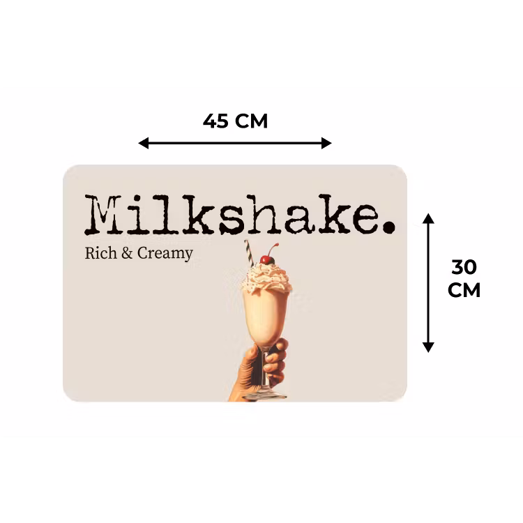 Placemat - 6 stuks - Milkshake - Kers - Rietje — 3