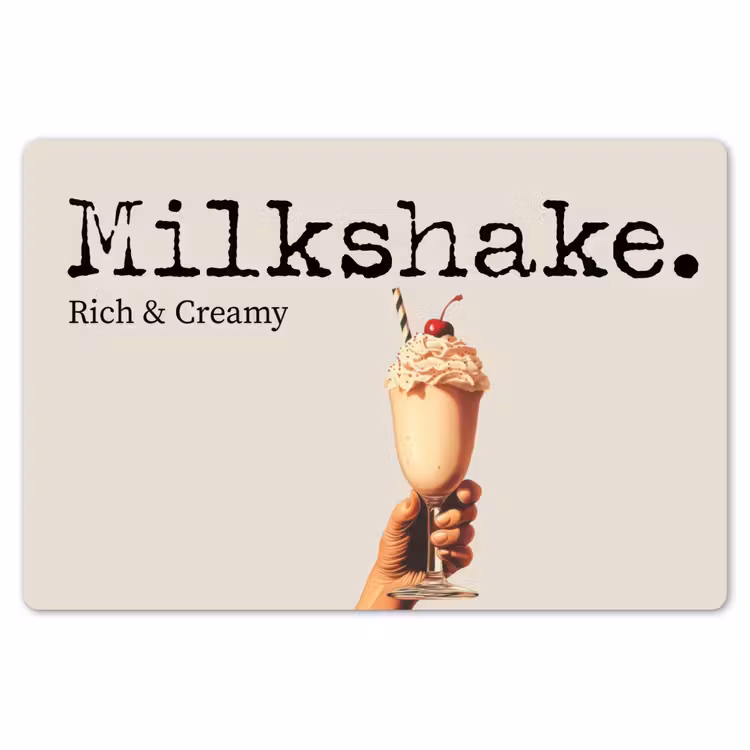 Placemat - 6 stuks - Milkshake - Kers - Rietje — 7
