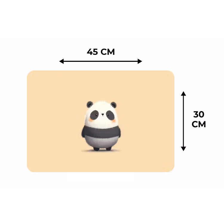 Placemat - 6 stuks - Panda - Beige - Minimalistisch — 3