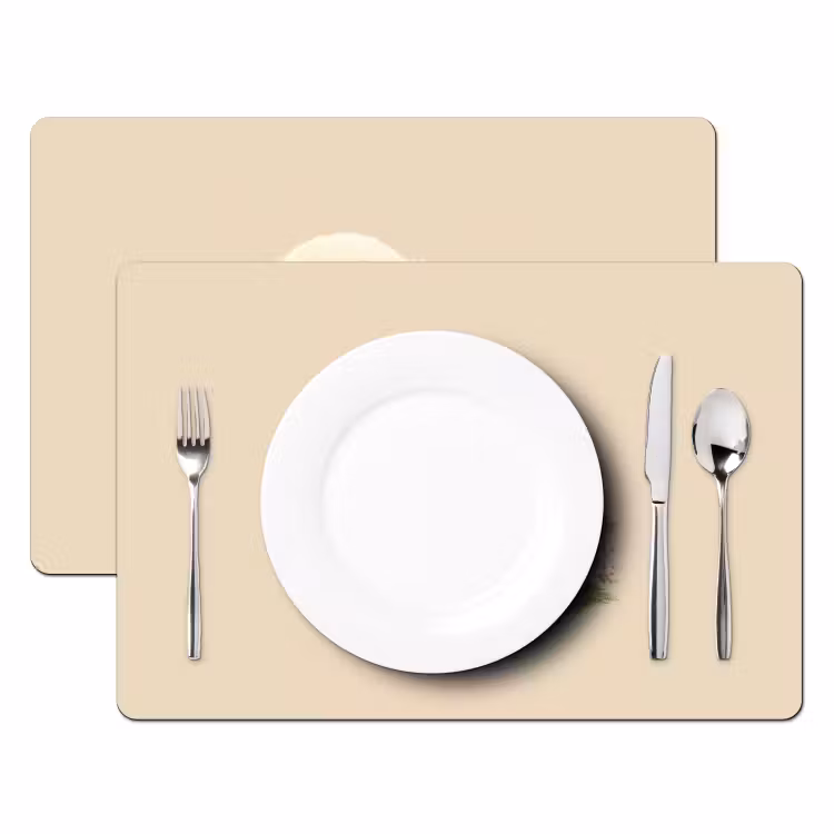 Placemat - 6 stuks - Schaap - Beige - Bloemen — 2