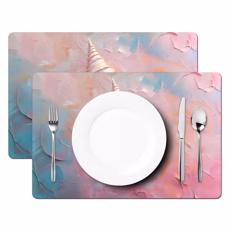Placemat - 6 stuks - Schelp - Pastel - Pink — 2