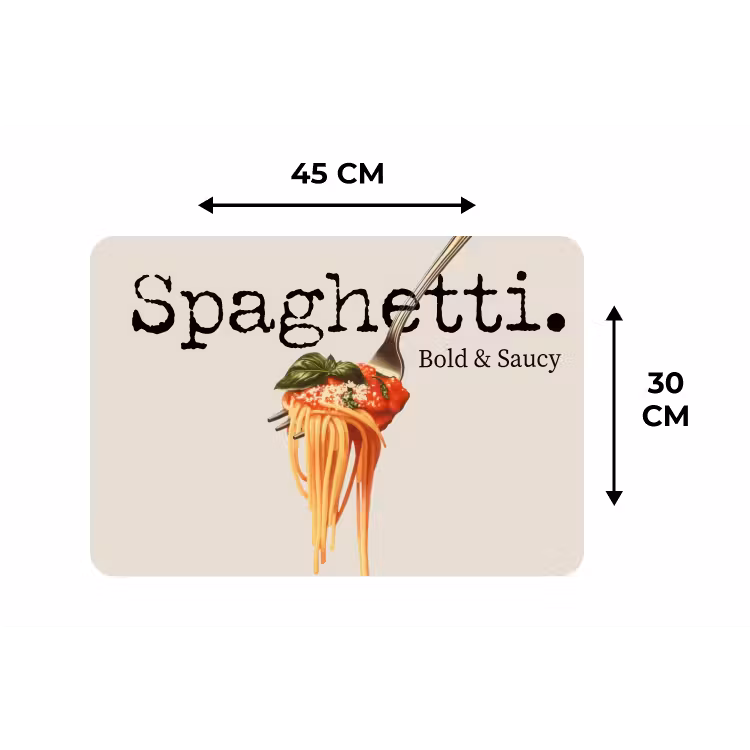 Placemat - 6 stuks - Spaghetti - tomatensaus - Parmezaanse kaas — 3