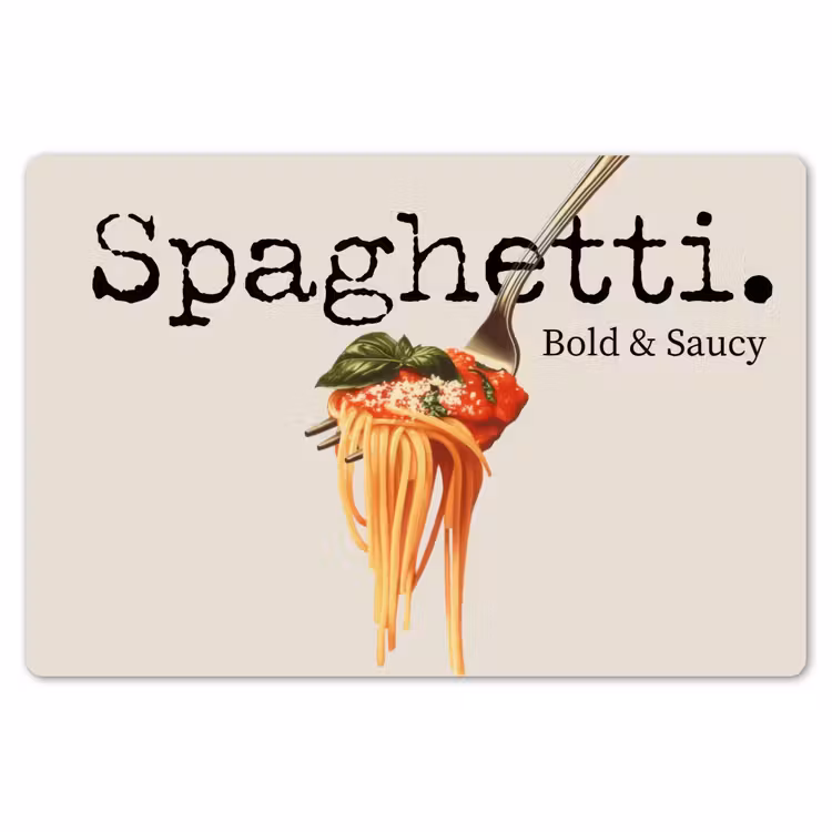 Placemat - 6 stuks - Spaghetti - tomatensaus - Parmezaanse kaas — 7