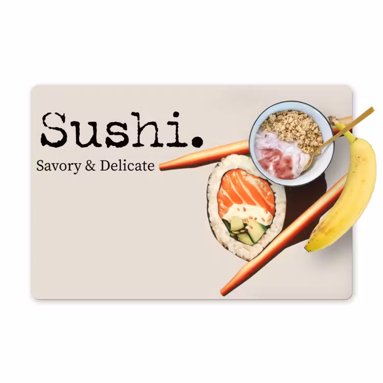 Placemat - 6 stuks - Sushi - Zalm - Rijst - Japans — 1
