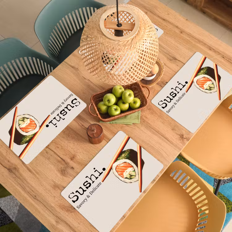 Placemat - 6 stuks - Sushi - Zalm - Rijst - Japans — 6