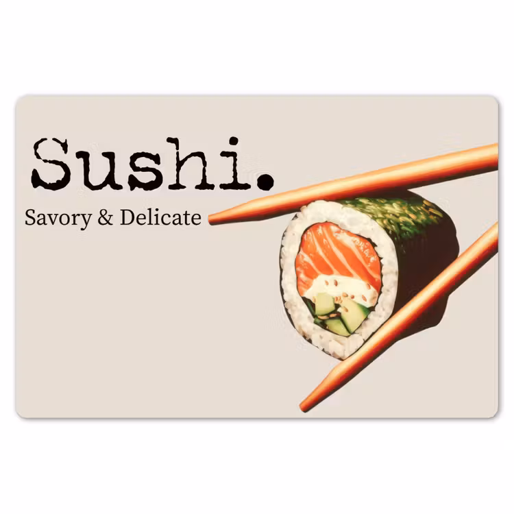 Placemat - 6 stuks - Sushi - Zalm - Rijst - Japans — 7