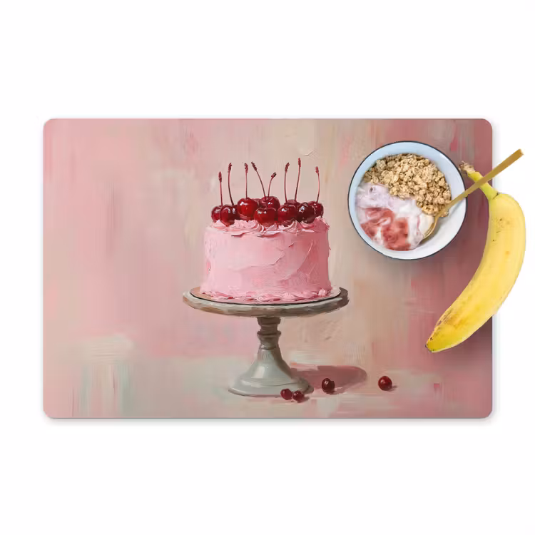 Placemat - 6 stuks - Taart - Pink - Cherry — 1