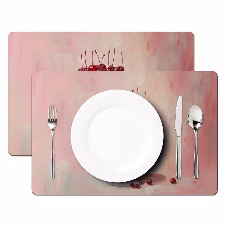 Placemat - 6 stuks - Taart - Pink - Cherry — 2