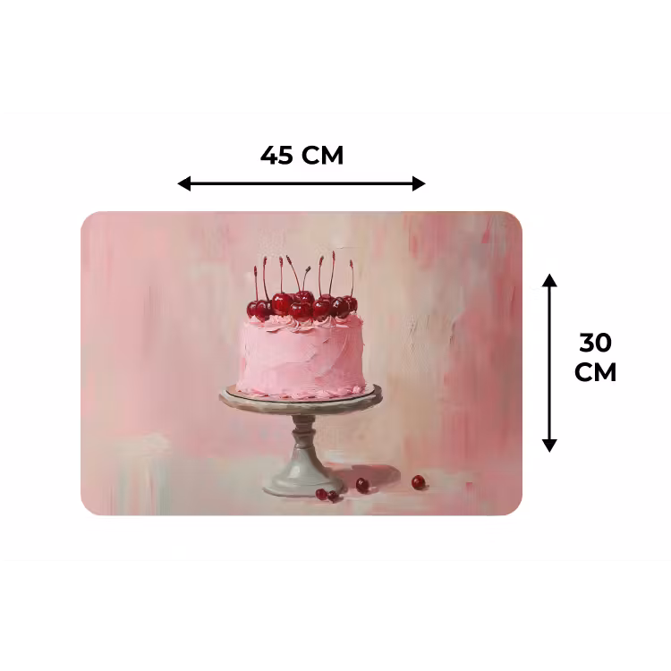 Placemat - 6 stuks - Taart - Pink - Cherry — 3