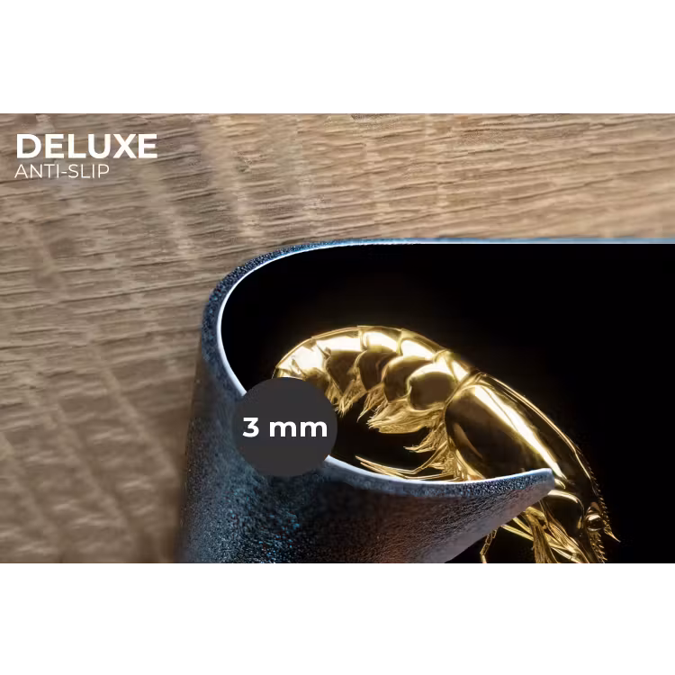 Placemat - 6 stuks - Garnalen - Zwart - Goud - Dieren — 4