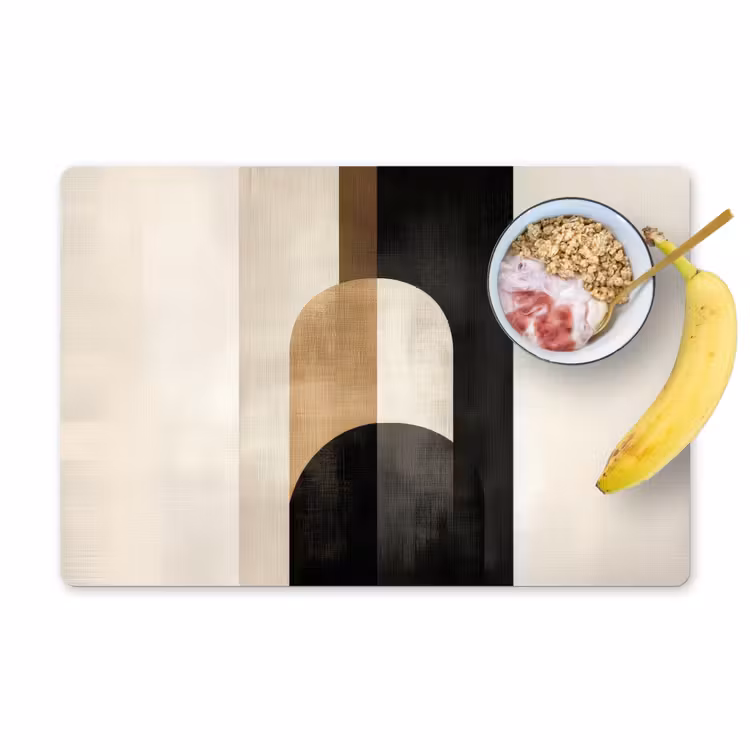 Placemat - 6 stuks - Geometrische - Vormen - Wit — 1