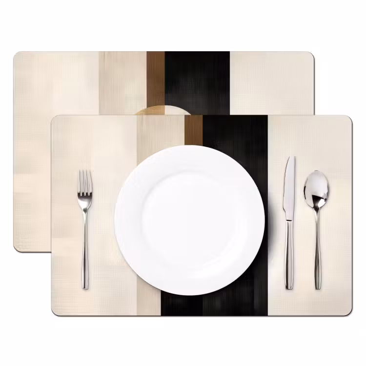 Placemat - 6 stuks - Geometrische - Vormen - Wit — 2