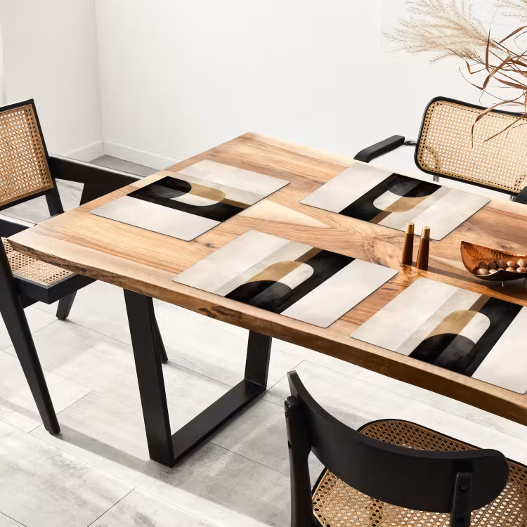 Placemat - 6 stuks - Geometrische - Vormen - Wit — 5