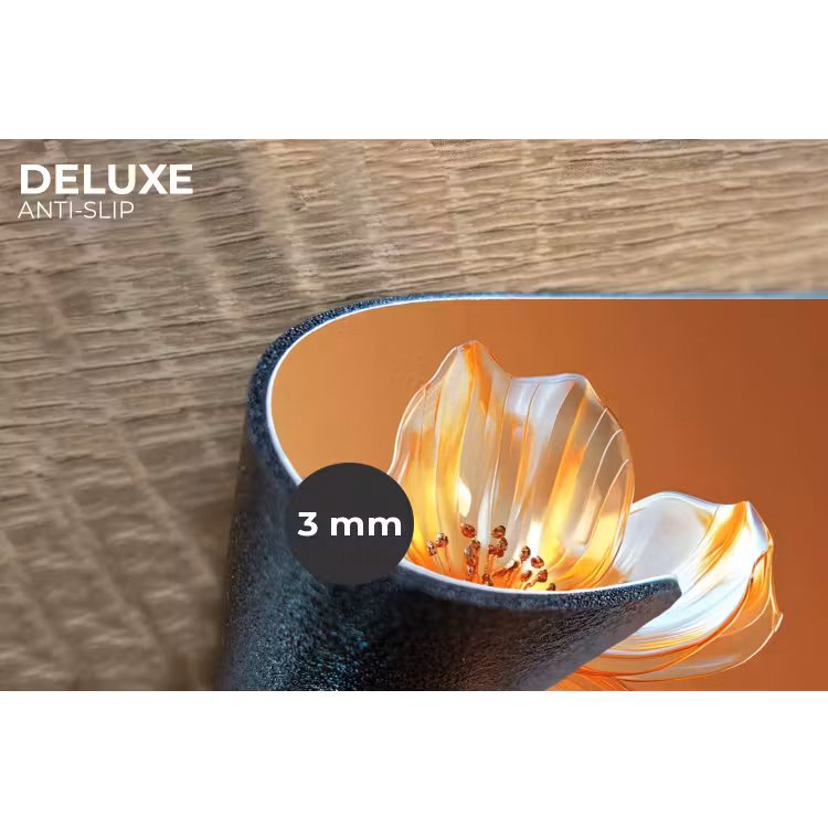 Placemat - 6 stuks - Glazen - Bloem - Oranje — 4