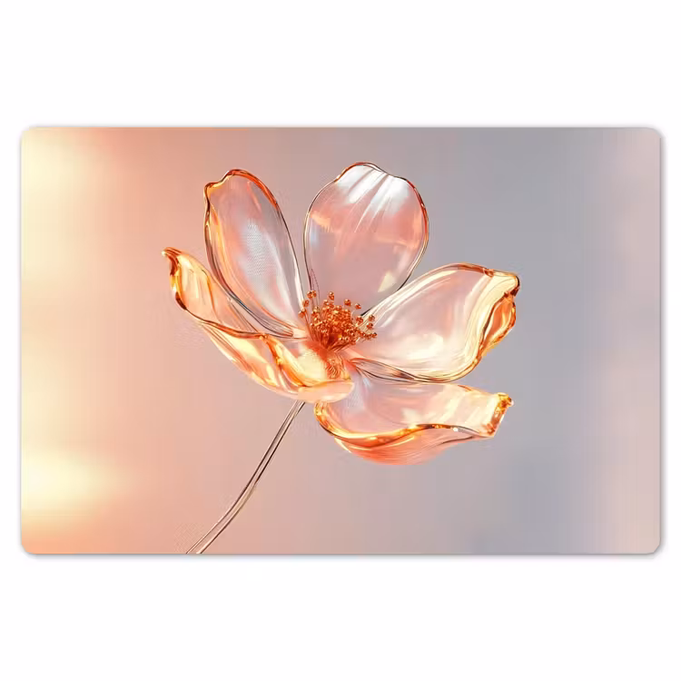 Placemat - 6 stuks - Glazen - Bloem - Roze — 7