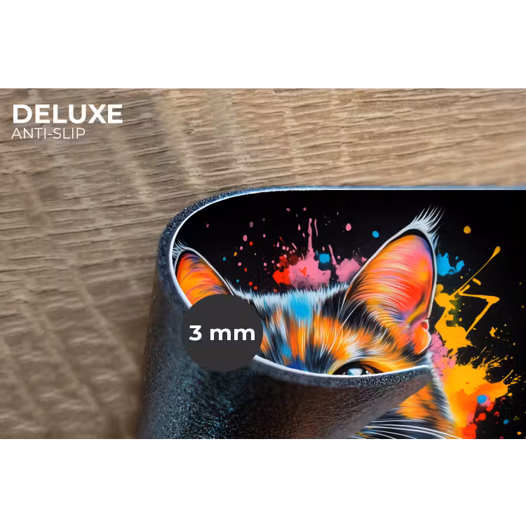 Placemat - 6 stuks - Kat - Graffiti - Kleurrijk - Wafel - Eten — 4