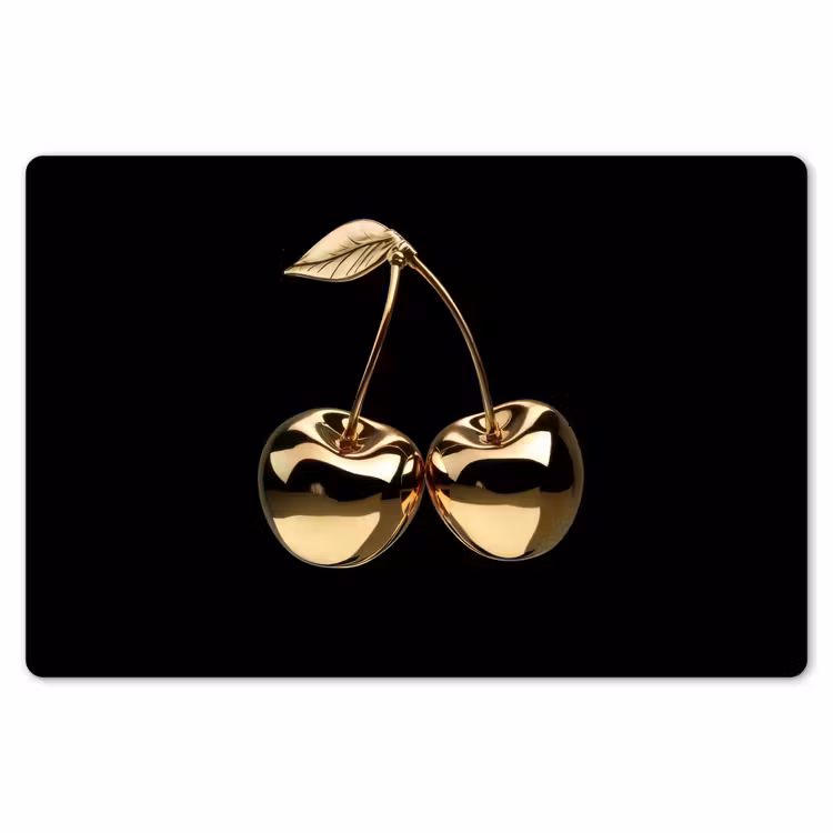 Placemat - 6 stuks - Kersen - Zwart - Goud - Chrome — 7