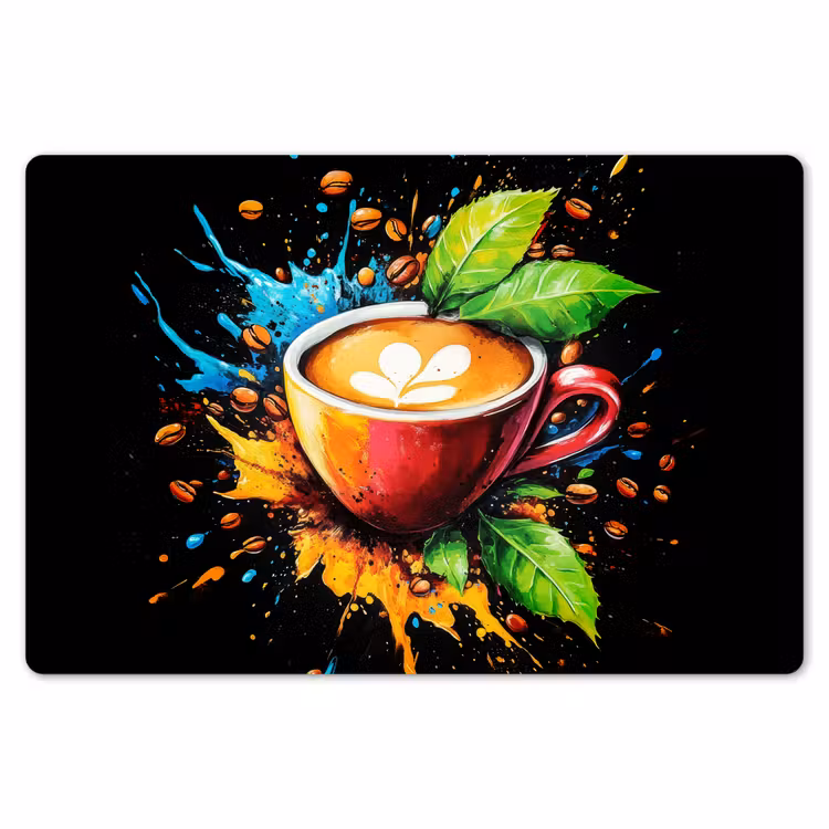Placemat - 6 stuks - Koffie - Graffiti - Drinken - Abstract — 7