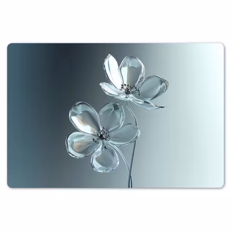 Placemat - 6 stuks - Kristal - Bloemen - Grijs — 7