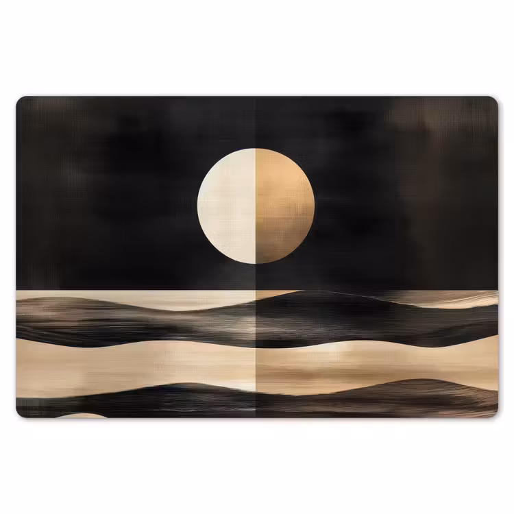 Placemat - 6 stuks - Maan - Cirkel - Goud — 7