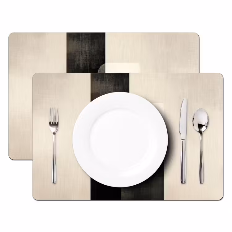 Placemat - 6 stuks - Modern - Vierkant - Vormen — 2