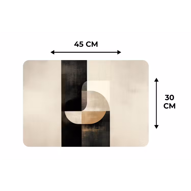 Placemat - 6 stuks - Modern - Vierkant - Vormen — 3