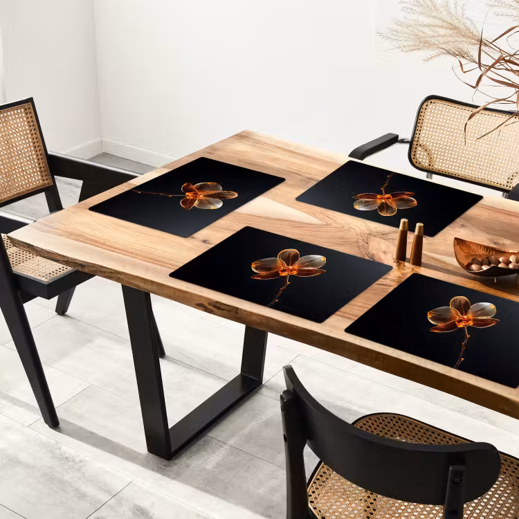 Placemat - 6 stuks - Orchidee - Doorzichtig - Bloem — 5