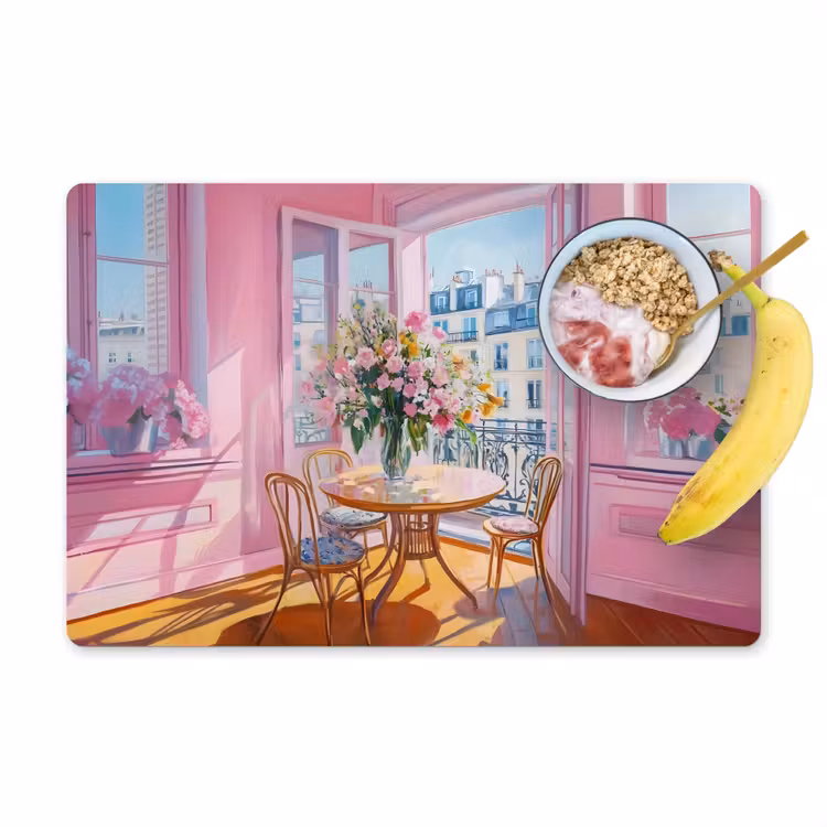 Placemat - 6 stuks - Pink - City - Bloemen — 1
