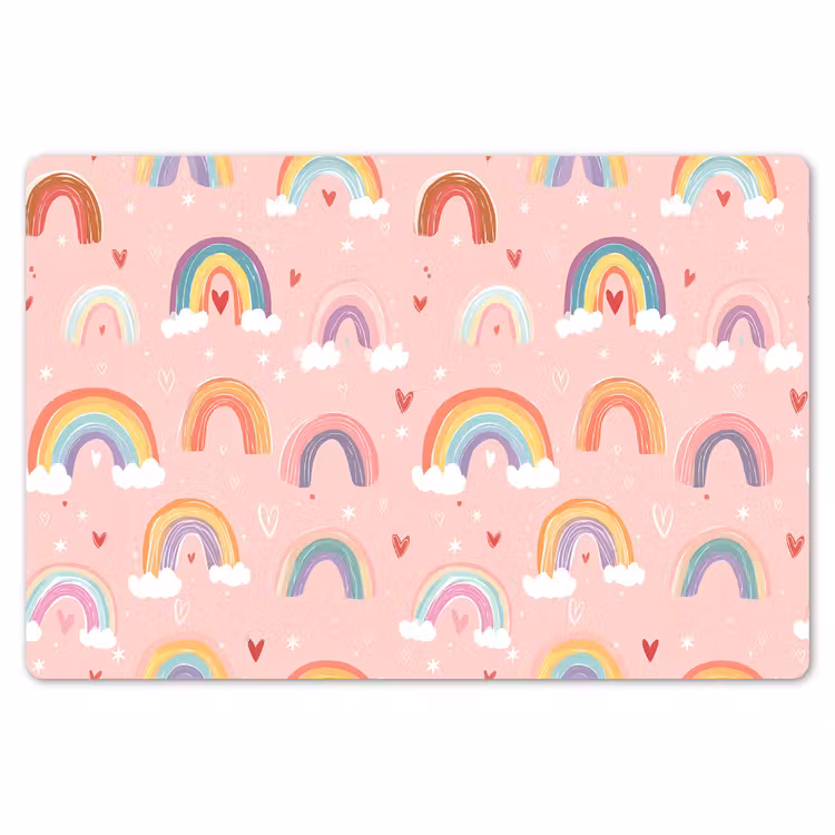 Placemat - 6 stuks - Regenboog - Patroon - Pastel — 7