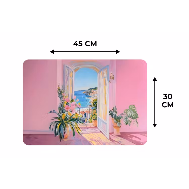 Placemat - 6 stuks - Roze - Buiten - Verf — 3