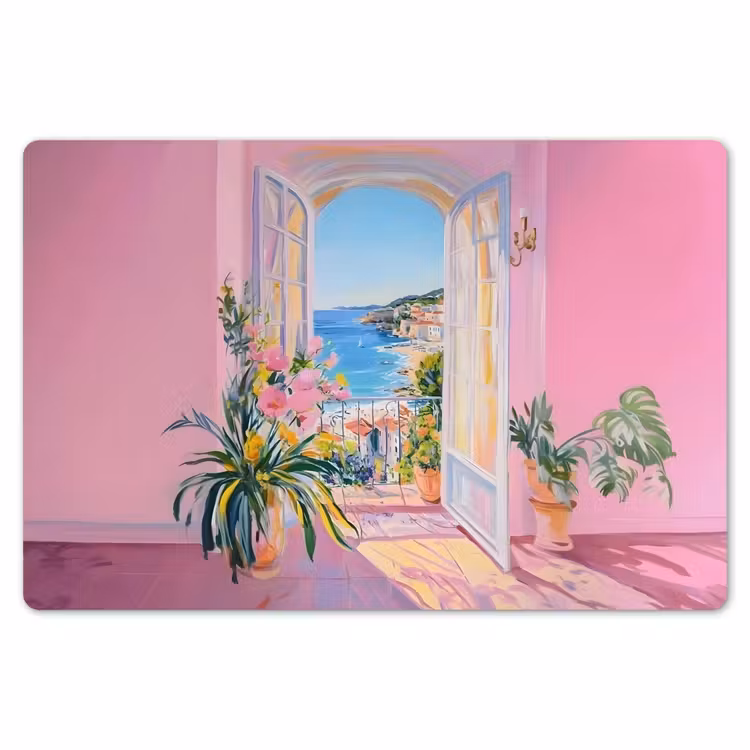 Placemat - 6 stuks - Roze - Buiten - Verf — 7