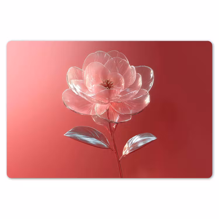 Placemat - 6 stuks - Sierlijk - Bloem - Roze - Glazen — 7