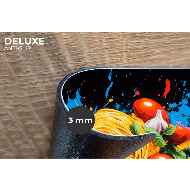 Placemat - 6 stuks - Spaghetti - Graffiti - Verf - Kleurrijk - Eten - Modern — 4