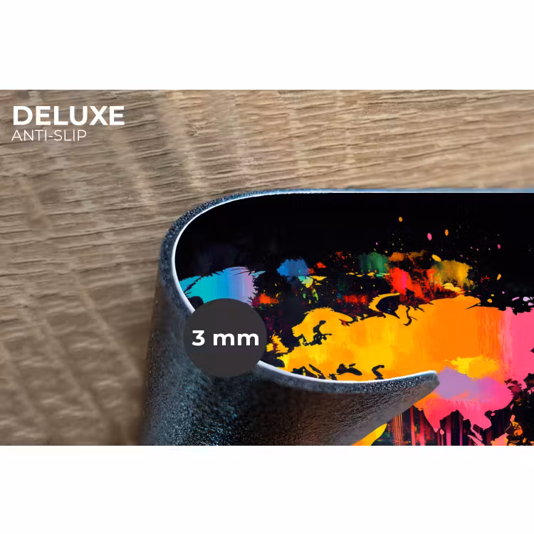 Placemat - 6 stuks - Wereldkaart - Verf - Kleurrijk - Graffiti - Wereld — 4