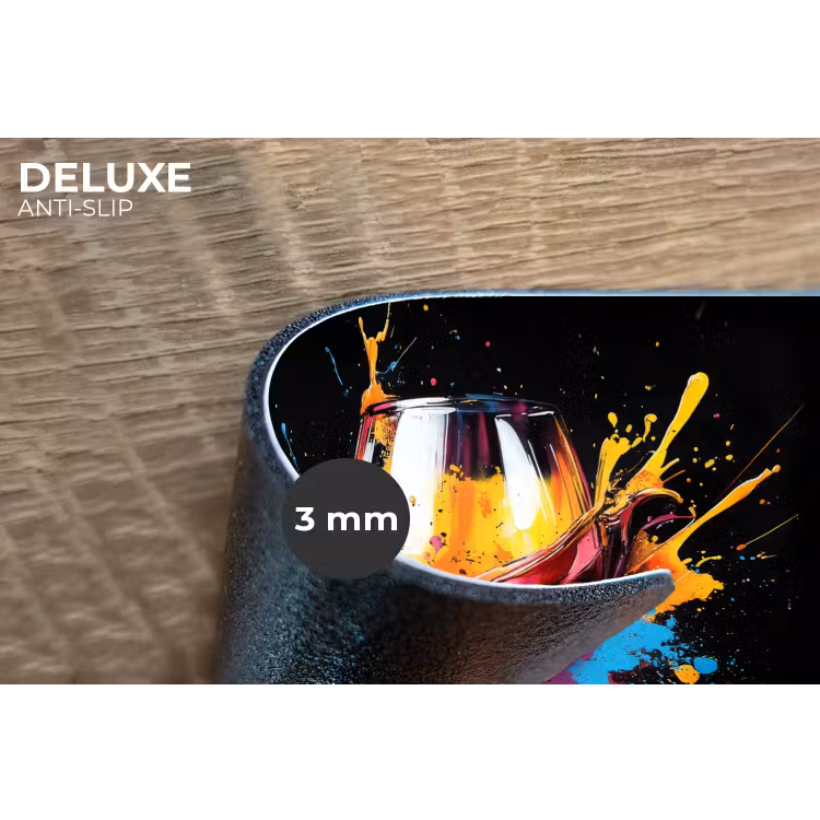 Placemat - 6 stuks - Wijn - Glas - Graffiti - Borrel - Rood - Verf — 4