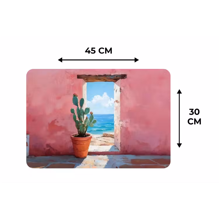 Placemat - 6 stuks - Zee - Roze - Cactus — 3