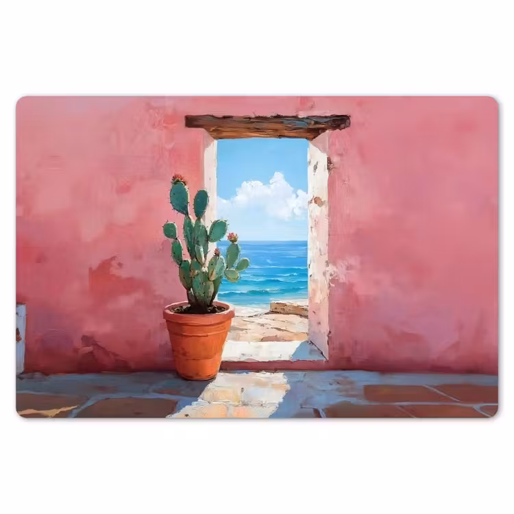 Placemat - 6 stuks - Zee - Roze - Cactus — 7