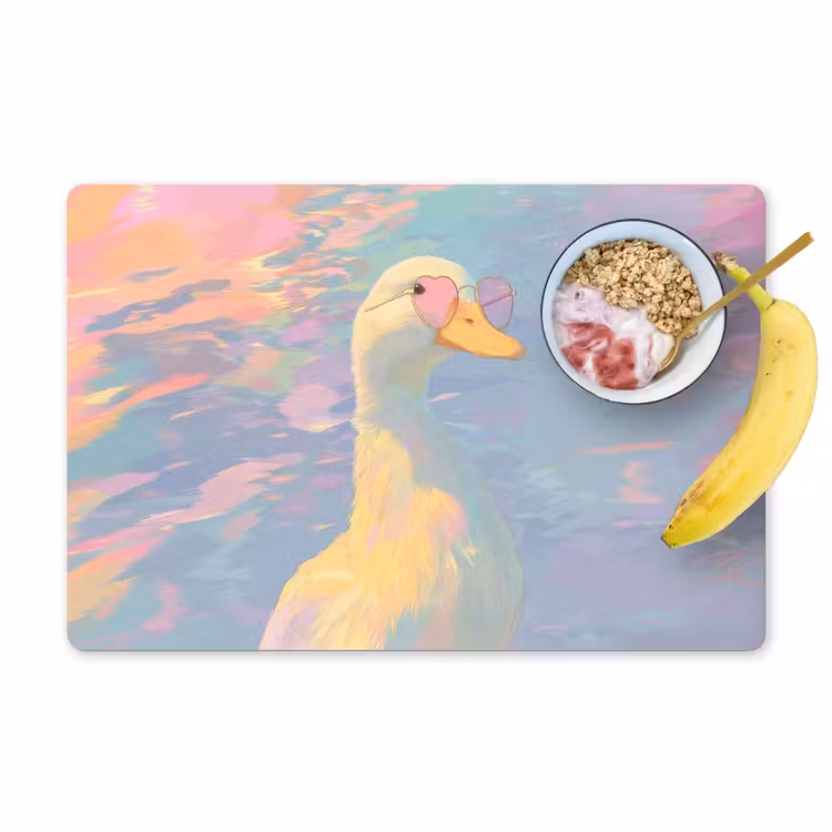 Placemat - 6 stuks - Eend - Zonnebril - Water — 1