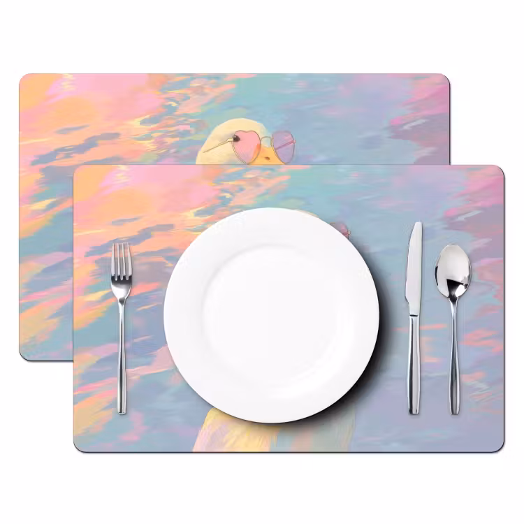 Placemat - 6 stuks - Eend - Zonnebril - Water — 2