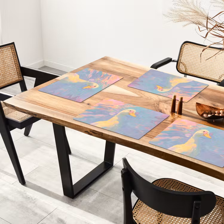 Placemat - 6 stuks - Eend - Zonnebril - Water — 5