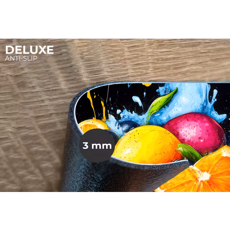 Placemat - 6 stuks - Fruit - Graffiti - Kleurrijk - Sinaasappel - Aardbei - Abstract — 4