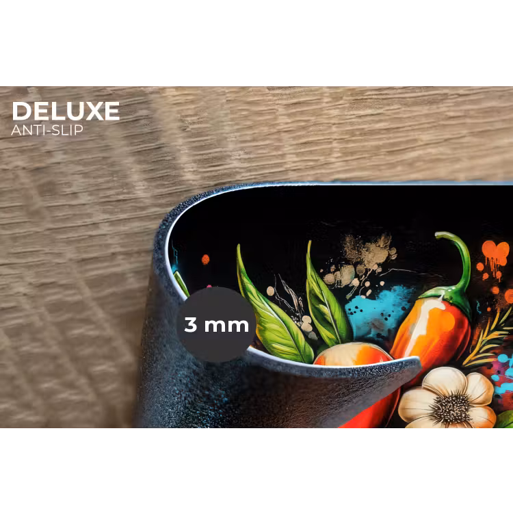 Placemat - 6 stuks - Groente - Peper - Knoflook - Graffiti - Verf - Kleurrijk — 4