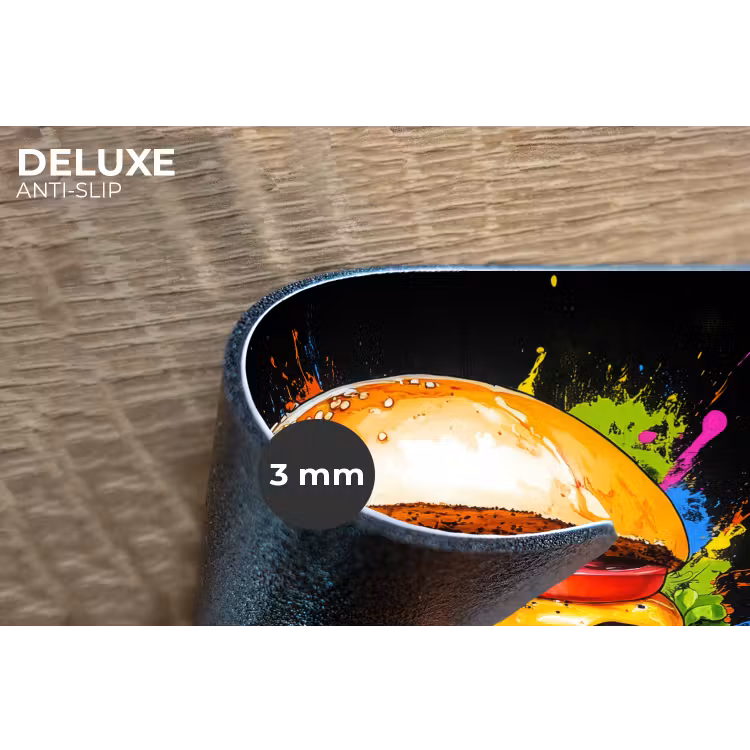 Placemat - 6 stuks - Hamburger - Graffiti - Verf - Kleurrijk - Eten - Abstract — 4