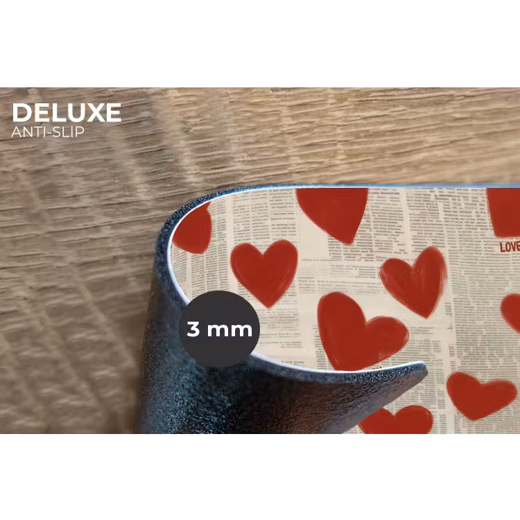 Placemat - 6 stuks - Hartjes - Krant - Loveyou — 4