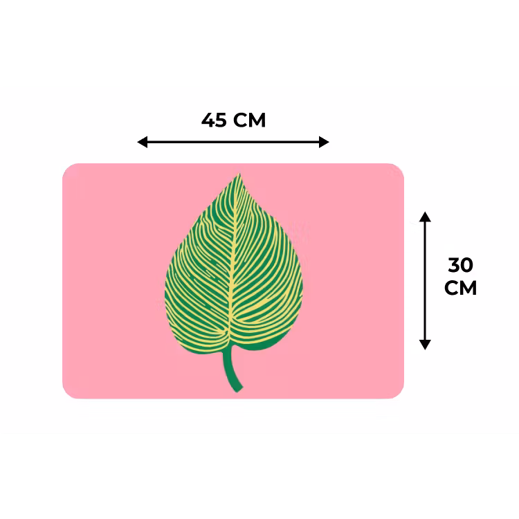 Placemat - 6 stuks - Illustratie - Blad - Minimalistisch - Groen — 3