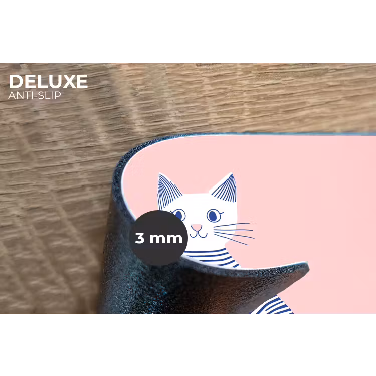 Placemat - 6 stuks - Kat - Illustratie - Minimalistisch - Roze — 4